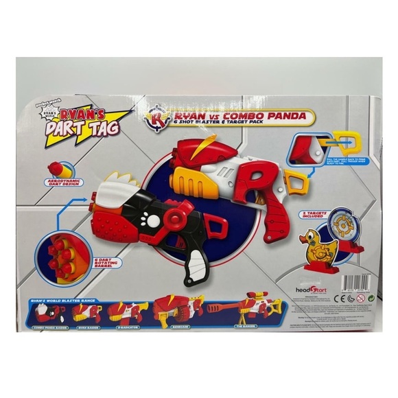 NEW 🎉 Ryan's World Ryan's Dart Tag Ryan vs Combo Panda Blaster 2-Pack- Dart Gun - Picture 3 of 3